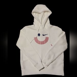 Nike Team USA Solo Swoosh White Terry Pullover Hoodie